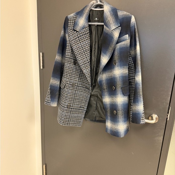7 For All Mankind M patchwork pea coat mint condition- very beautiful and fun! - Picture 7 of 11